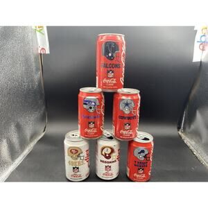 1992 NFL Coca-Cola Classic Collector Series Soda Can Empty 6 NFC TEAMS.
